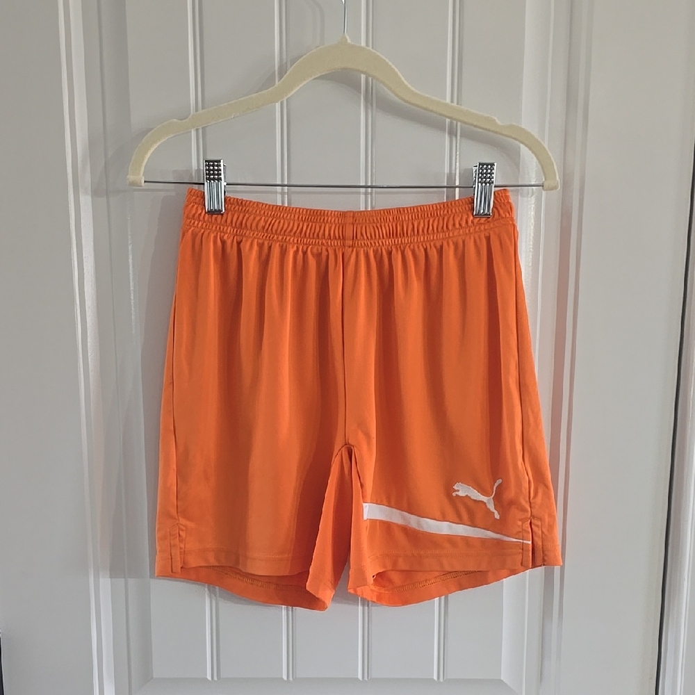 Puma Kid's Orange Athletic Shorts Small